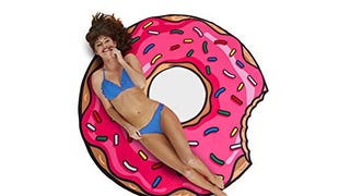 BigMouth Inc Gigantic Pink Donut Beach Blanket, 5' Wide...