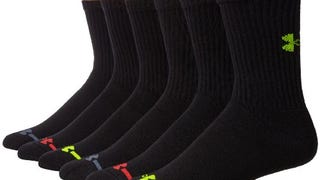 Under Armour Men's Charged Cotton Crew Socks 2.0 - Black,...