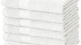 Amazon Basics - 6 Piece Fade Resistant Hand Towel, 100%...