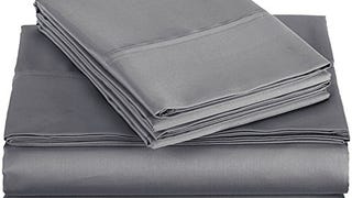 Amazon Basics 400 Thread Count Sheet Set, Queen, Dark...