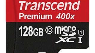 Transcend 128GB MicroSDXC Class10 UHS-1 Memory Card with...