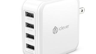 iClever USB Wall Charger, 40W 8A 4-Port Charging Station...