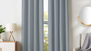 Amazon Basics Room Darkening Blackout Window Curtain with...