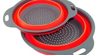 TedGem Collapsible Colanders Set, TedGem 2 Pack Collapsible...