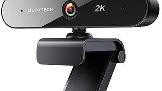 DEPSTECH Webcam with Microphone for Desktop, 2K QHD USB...