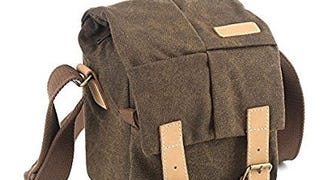 BESTEK Waterproof Canvas SLR DSLR Camera Shoulder Bag Vintage...