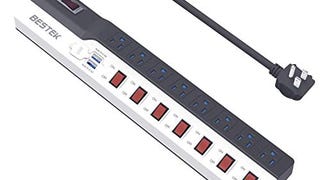 BESTEK 6-Outlet Power Strip Surge Protector 6.6-Foot Cord...