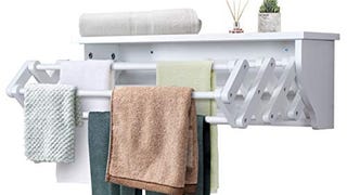 Tangkula Wall Mount Drying Rack Bathroom Home Expandable...