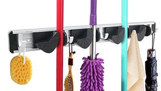 WINOMO Broom Mop Holder Organizer Garage Storage Hooks...