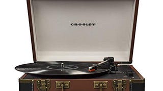 Crosley CR6019D-BR Executive Vintage Bluetooth 3-Speed...