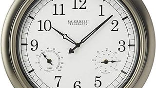 La Crosse Technology WT-3181P Metal Clock, 18 Inch,...