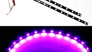 SoCal-LED 2X 30cm 12" Purple Flexible LED Strips High Power...