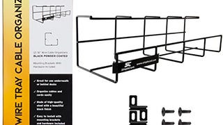 Simple Cord Wire Tray Desk Cable Organizer - 32" Open Slot...