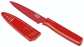 Kuhn Rikon Straight Paring Knife with Safety Sheath, 4...