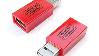 PortaPow 3rd Gen USB Data Blocker (Red 2 Pack) - Protect...