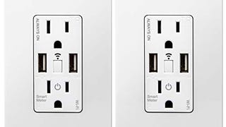 TOPGREENER Smart Wi-Fi In-Wall Tamper-Resistant Dual USB...