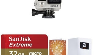 GoPro HERO4 SILVER with 32GB Memory Card and $50 Amazon...