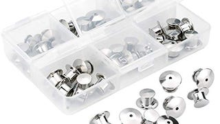 SUBANG 40 Pieces Metal Pin Backs Locking Pin Keepers Locking...