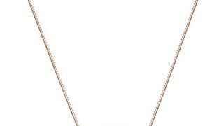 14k Rose Gold Floating Circle Pendant Necklace, 17"