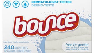 Bounce Free & Gentle Dryer Sheets, 240 Sheets, Unscented...