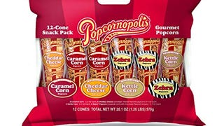 Popcornopolis Gourmet Popcorn Snacks, 12 Cone Variety Snack...