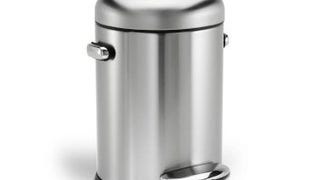 simplehuman CW1888CB 4.5L Round Retro Pedal Bin, Small...