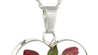 Amazon Essentials Sterling Silver Multicolor Pressed Flower...