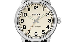 Timex Men's TW2R82000 New England Black/Natural Leather...