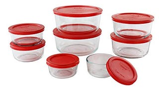 Pyrex 16-Pc Glass Food Storage Set - 7, 4, 2 & 1 Cup Round...