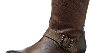 FRYE Women's Jenna Engineer Boot, Cognac - "Brush Off" Leather,...