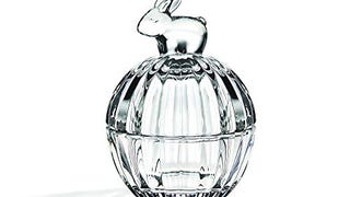 Studio Silversmiths Clear Glass Jar with Bunny Top Handle...