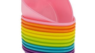 Freshware 12-Pack Silicone Heart Reusable Cupcake and Muffin...