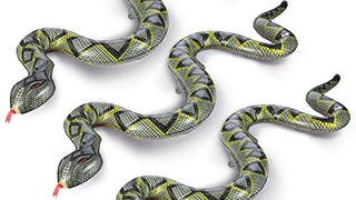 FUTUREPLUSX Inflatable Snake, 3PCS Fake Snake Animal Pool...