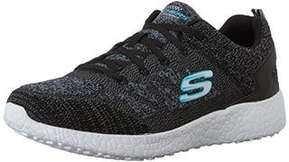 Skechers Sport Women's Burst Fashion Sneaker,Black/White,...