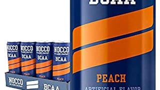 NOCCO BCAA Peach 24 x 12 Fl Oz Carbonated, Zero Sugar, Low...