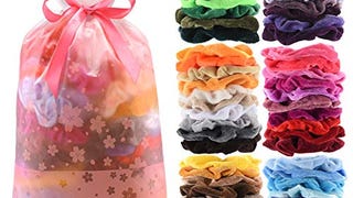 SEVEN STYLE 36 Pcs Velvet Hair Scrunchies, 36 Assorted...