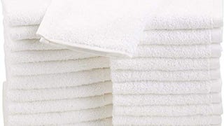 Amazon Basics 100% Cotton Washcloths for Bathroom, Fast...