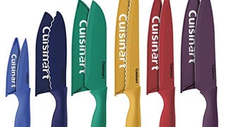 Cusinart Block Knife Set, 12pc Cermaic Knife Set with 6...