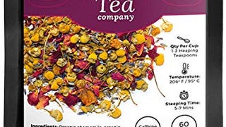 Rose Chamomile Lavender Herbal Tea for Stress Relief and...