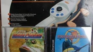 Sega Dreamcast Fishing Rod & Reel Pole Controller Plus...