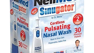 NeilMed Sinugator Cordless Pulsating Nasal Wash Kit with...