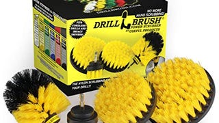 Drillbrush Shower Scrubber Cleaning Brush Set - Nylon Power...