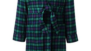 Lands' End Men s Flannel Robe Multi Dark Plaid Regular...