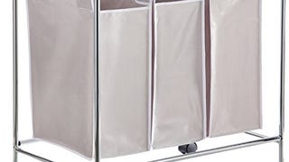 Amazon Basics 3 Piece Rectangular Laundry Bag Hamper Sorter...