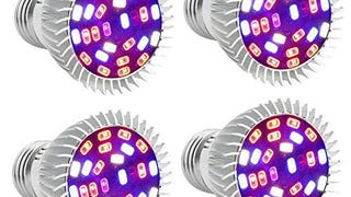 highydroLED [Pack of 4 ] Led Grow Light Bulb Full Spectrum,...