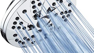 High Pressure 6-inch / 6-Setting Premium Rain Shower Head...