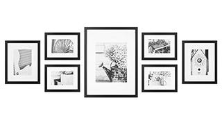 Gallery Perfect - 7-Piece Black Wall Frame Set - Kit with...