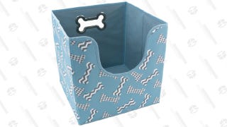 Paw Prints Bone Play Collapsible Pet Storage Bin