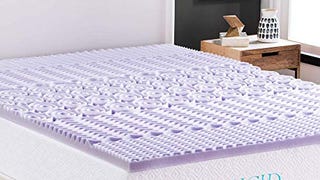 LUCID 2 Inch 5 Zone Lavender Memory Foam Mattress Topper...