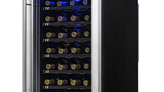 NewAir Wine Cooler and Refrigerator, 28 Bottle Freestanding...